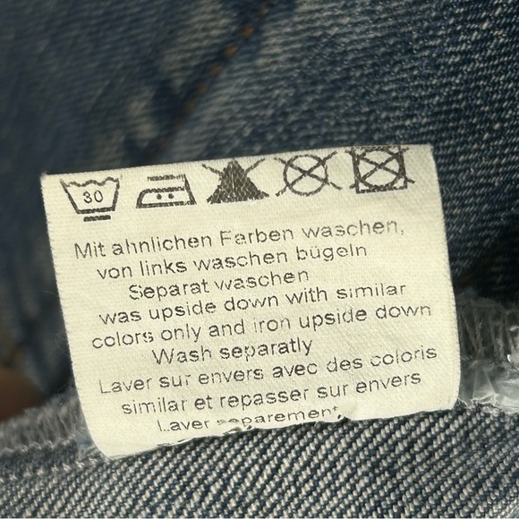 Vanilia Jeans Cropped Denim Distressed Jacket Fancy Stone Wash; Women’s Size 42 - Picture 16 of 16